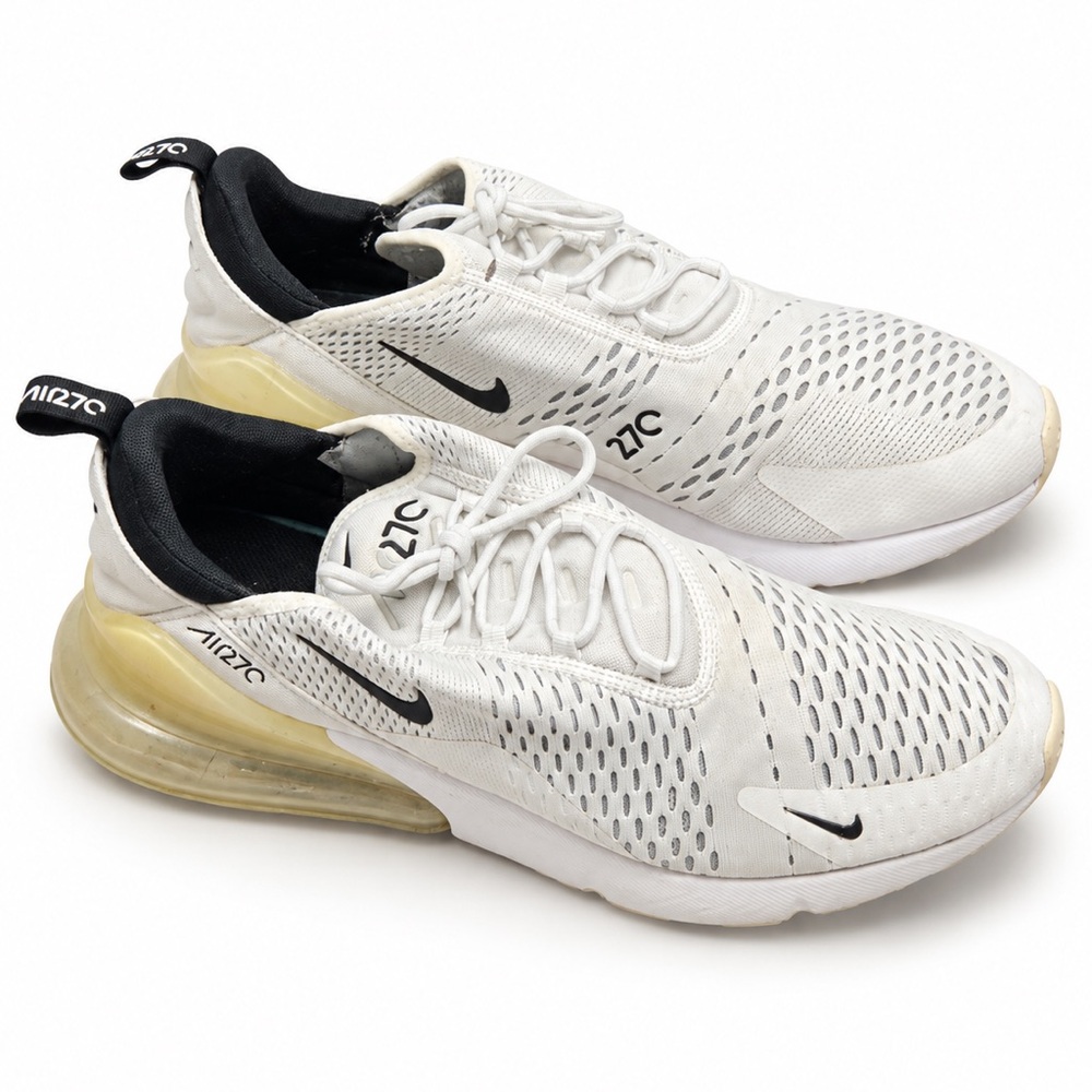 Nike Kids White & Black Air Max 270 Sneakers